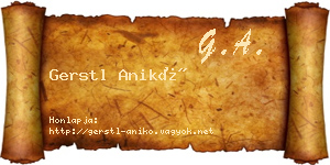 Gerstl Anikó névjegykártya